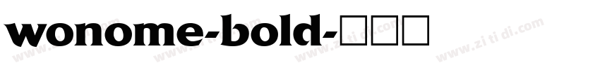 wonome-bold字体转换