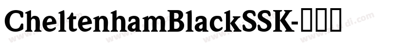 CheltenhamBlackSSK字体转换