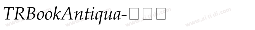 TRBookAntiqua字体转换