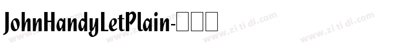 JohnHandyLetPlain字体转换