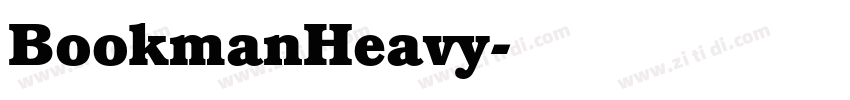 BookmanHeavy字体转换