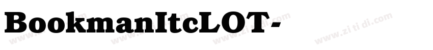 BookmanItcLOT字体转换