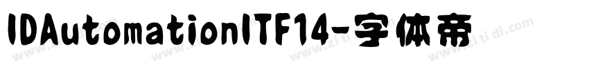 IDAutomationITF14字体转换
