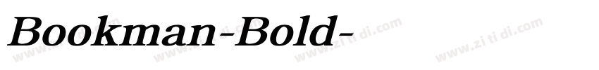Bookman-Bold字体转换