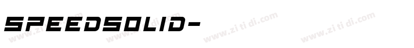 SpeedSolid字体转换
