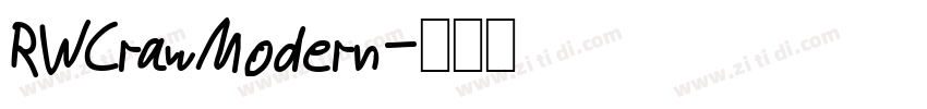 RWCrawModern字体转换