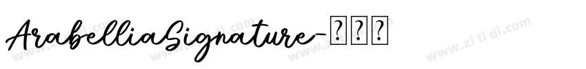 ArabelliaSignature字体转换