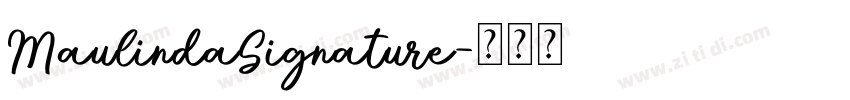 MaulindaSignature字体转换