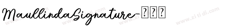 MaullindaSignature字体转换