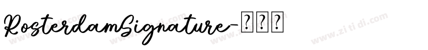 RosterdamSignature字体转换