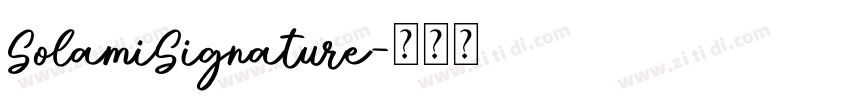 SolamiSignature字体转换