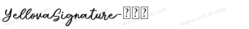 YellovaSignature字体转换