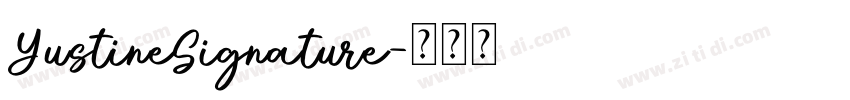YustineSignature字体转换
