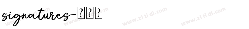 signatures字体转换