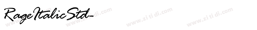 RageItalicStd字体转换