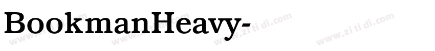 BookmanHeavy字体转换