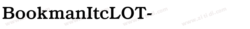 BookmanItcLOT字体转换
