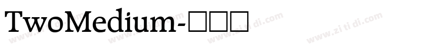 TwoMedium字体转换