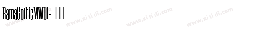 RamaGothicMW01字体转换