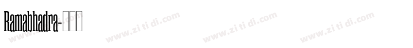 Ramabhadra字体转换