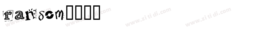 ransom字体转换