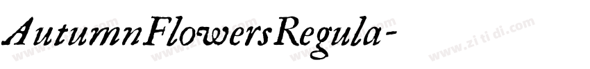 AutumnFlowersRegula字体转换