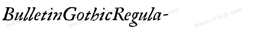 BulletinGothicRegula字体转换
