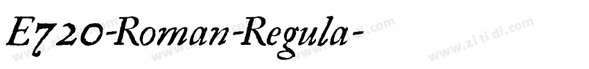 E720-Roman-Regula字体转换