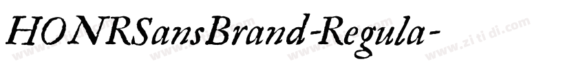 HONRSansBrand-Regula字体转换