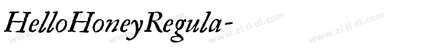 HelloHoneyRegula字体转换
