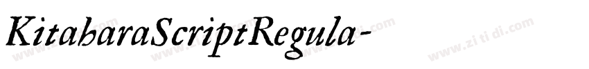 KitaharaScriptRegula字体转换