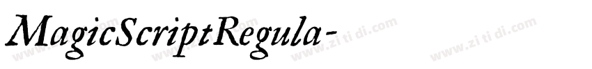 MagicScriptRegula字体转换