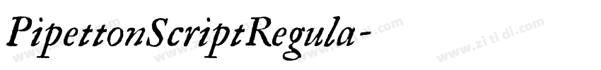 PipettonScriptRegula字体转换