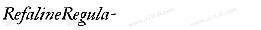 RefalineRegula字体转换