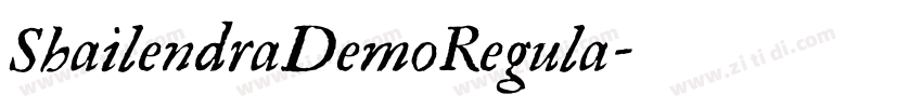 ShailendraDemoRegula字体转换