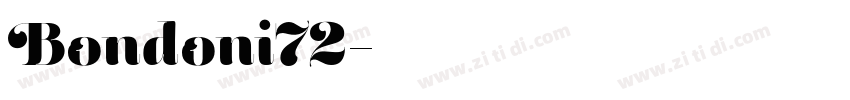 Bondoni72字体转换