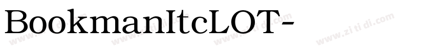 BookmanItcLOT字体转换