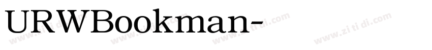 URWBookman字体转换