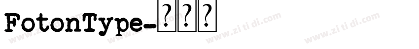 FotonType字体转换