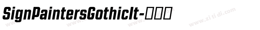 SignPaintersGothicIt字体转换