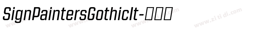 SignPaintersGothicIt字体转换