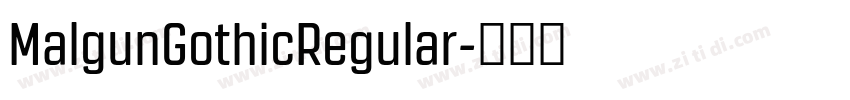 MalgunGothicRegular字体转换