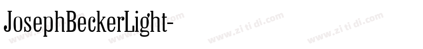 JosephBeckerLight字体转换