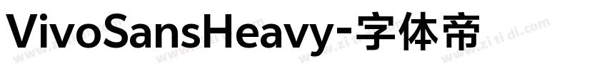 VivoSansHeavy字体转换