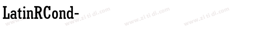 LatinRCond字体转换
