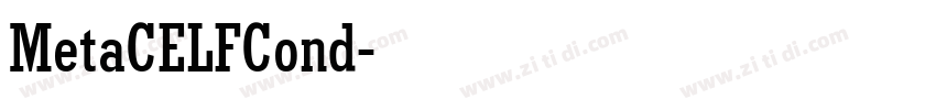 MetaCELFCond字体转换