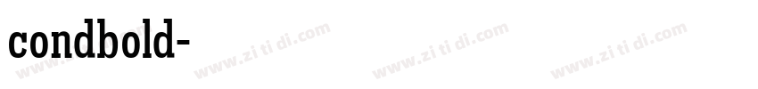 condbold字体转换