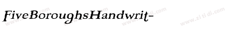 FiveBoroughsHandwrit字体转换
