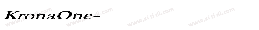 KronaOne字体转换