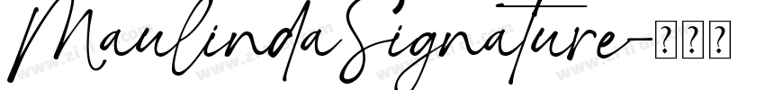 MaulindaSignature字体转换